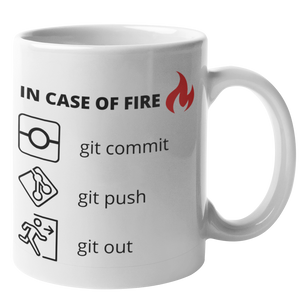 In Case of Fire Git Mug (Light Mode)