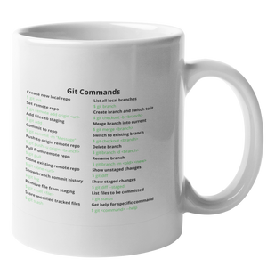 Git Commands Mug (Light Mode)