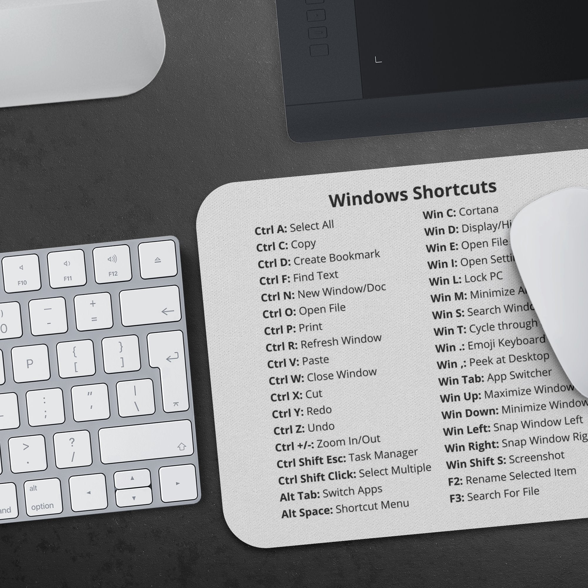 Windows Shortcuts Mousepad (Light Edition) Mousepads teelaunch